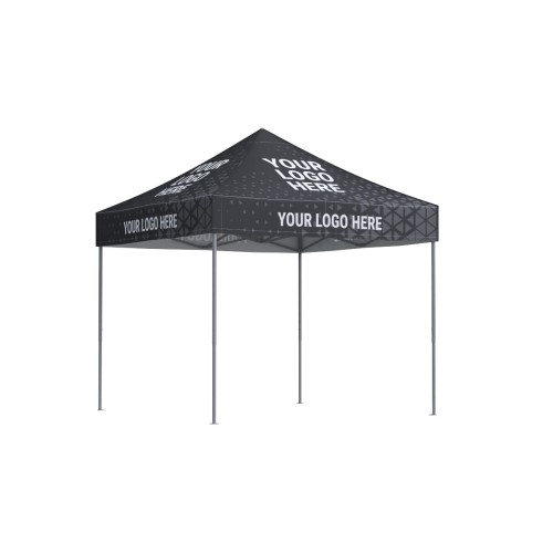 Lekki namiot reklamowy 3x3 Octa Go z nadrukiem na dachu