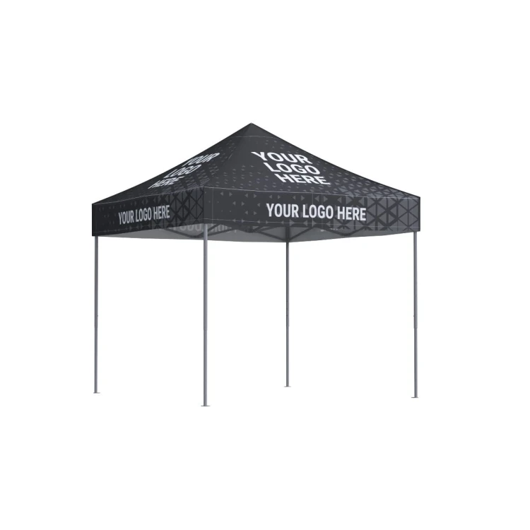 Lekki namiot reklamowy 3x3 Octa Go z nadrukiem na dachu