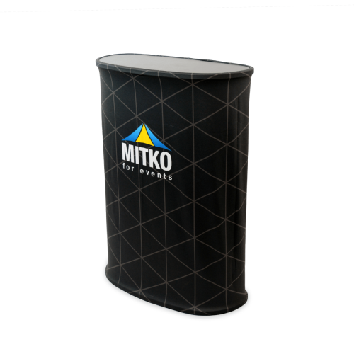 Trybunka tekstylna zaokrąglona z nadrukiem sublimacyjnym