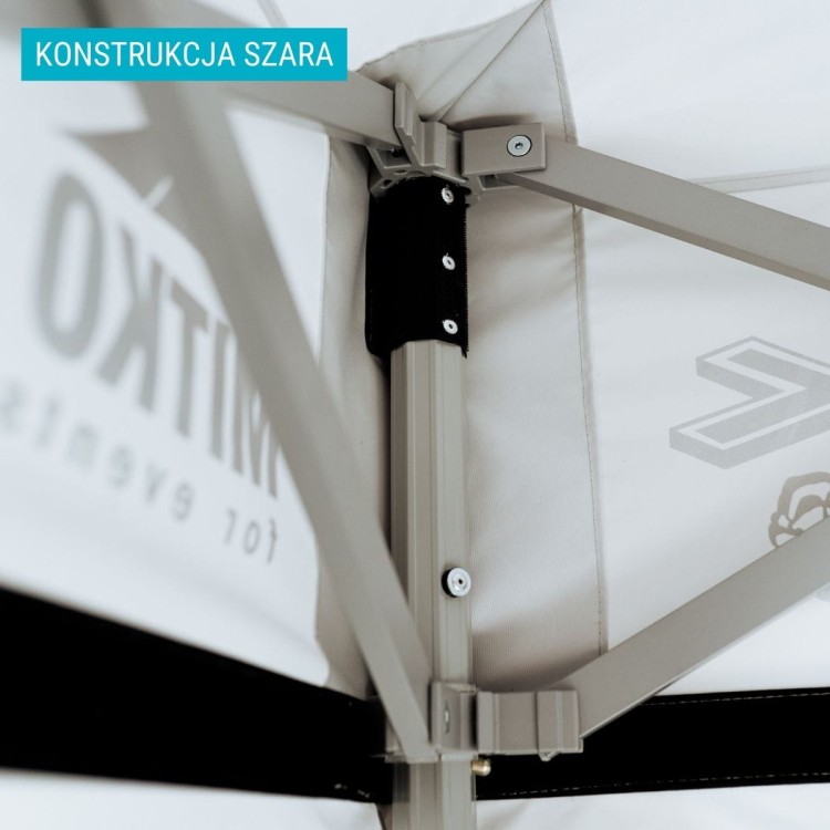 Szara konstrukcja namiotu pogrzebowego - Łącznik szabli