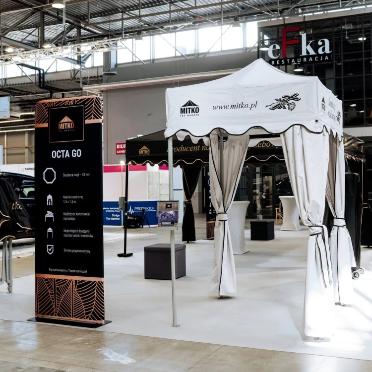 Namiot pogrzebowy nad urnę 1,5x1,5 m z nadrukiem MITKO