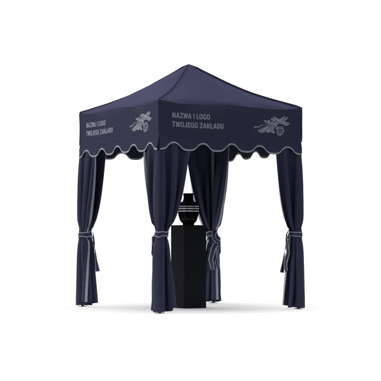 Ciemnoniebieski namiot pogrzebowy 2x2 nad urnę