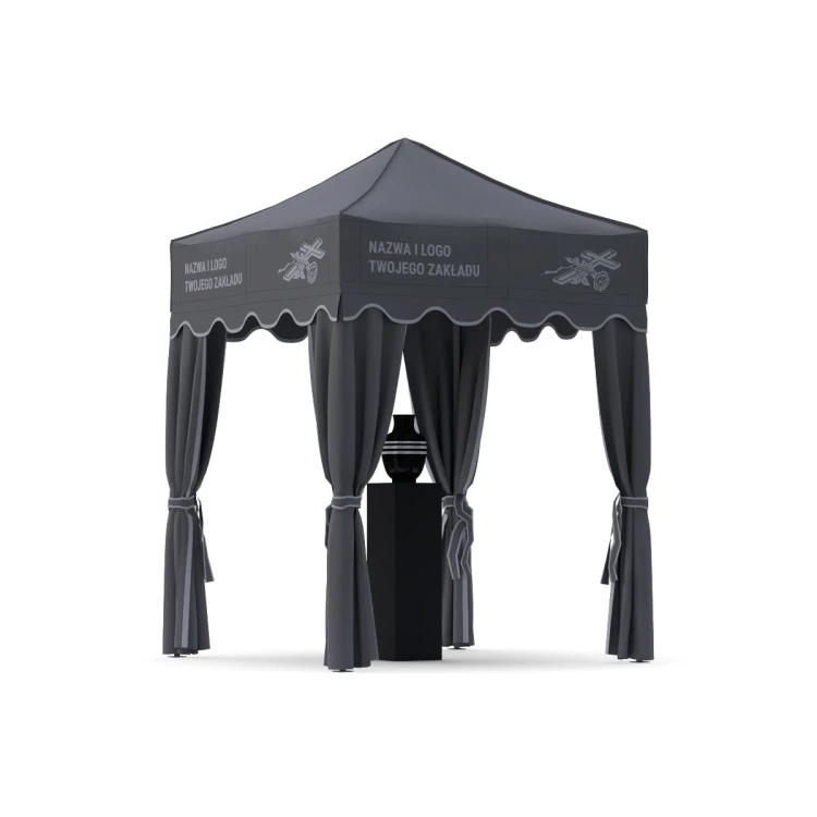 Grafitowy namiot pogrzebowy 2x2 nad urnę
