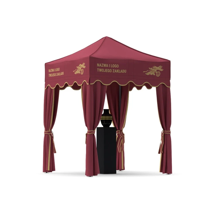 Bordowy namiot pogrzebowy 2x2 nad urnę