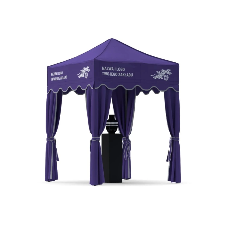 Fioletowy namiot pogrzebowy 2x2 nad urnę