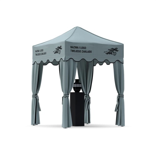 Szary namiot pogrzebowy 2x2 nad urnę