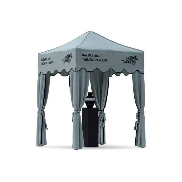Szary namiot pogrzebowy 2x2 nad urnę