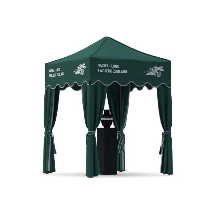 Ciemnozielony namiot pogrzebowy 2x2 nad urnę