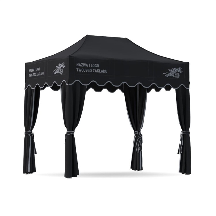 Czarny namiot pogrzebowy 2x3