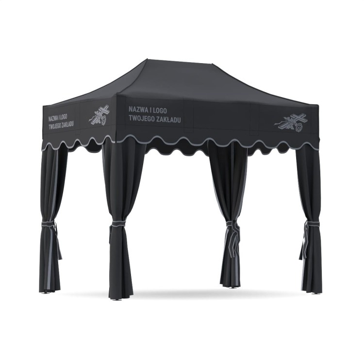 Grafitowy namiot pogrzebowy 2x3