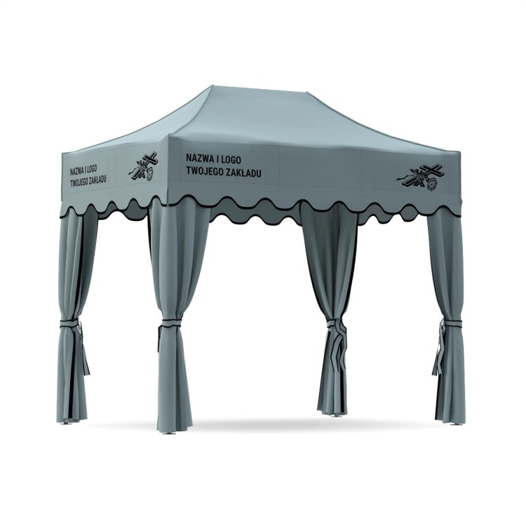 Szary namiot pogrzebowy 2x3