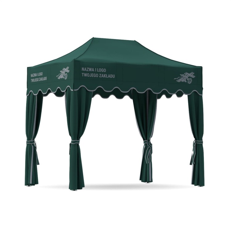 Ciemnozielony namiot pogrzebowy 2x3