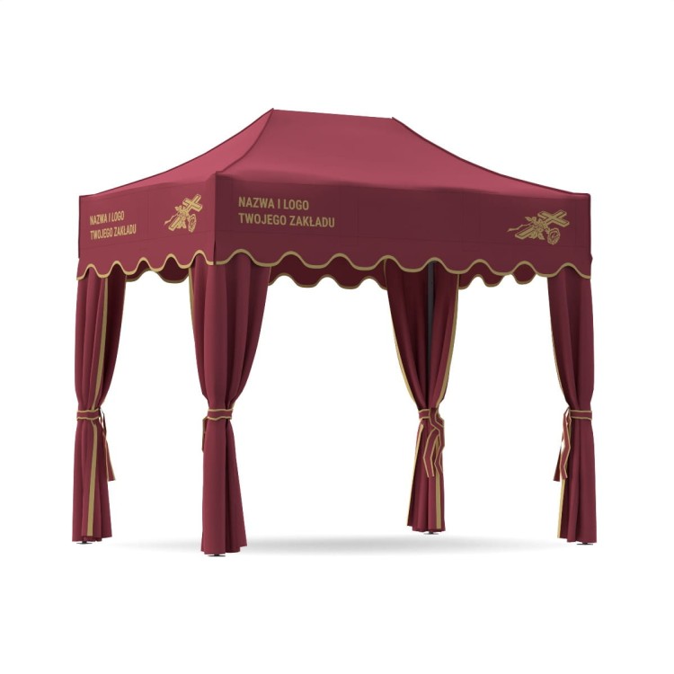 Bordowy namiot pogrzebowy 2x3