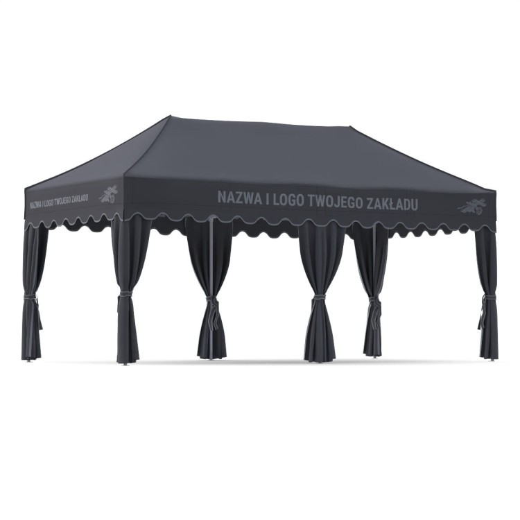 Grafitowy namiot pogrzebowy 3x6