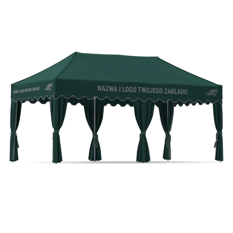 Ciemnozielony namiot pogrzebowy 3x6