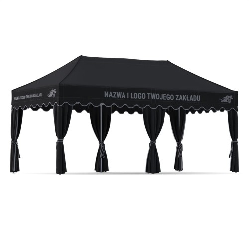 Czarny namiot pogrzebowy 3x6