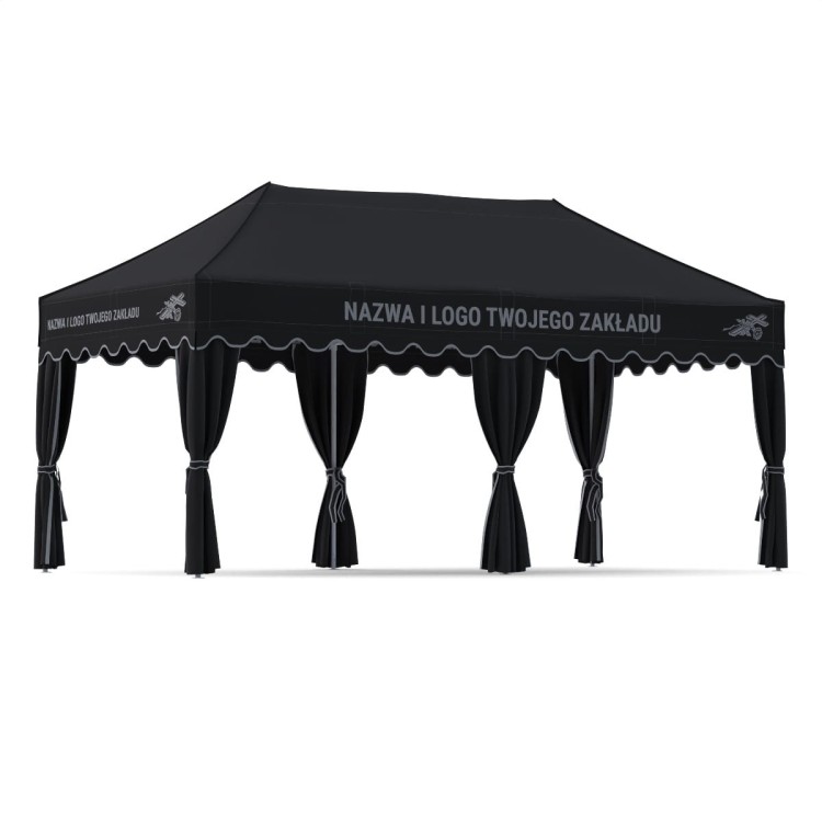 Czarny namiot pogrzebowy 3x6