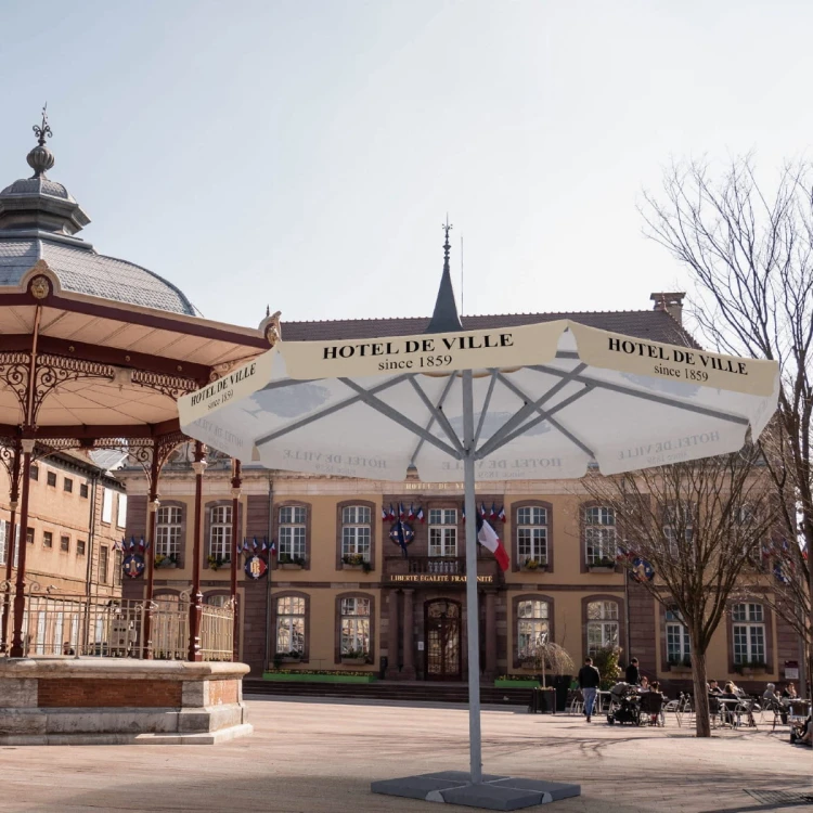 Parasol reklamowy fi 3,5 m Palermo z nadrukiem cyfrowym