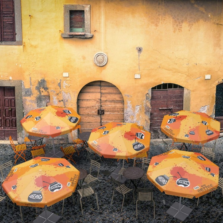 Parasole reklamowe fi 3 m Catania z nadrukiem cyfrowym