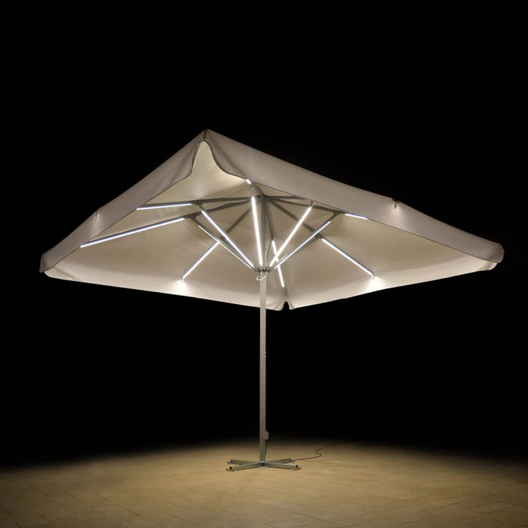 Parasol reklamowy Torino LED 3,5 x 3,5 m - Biały