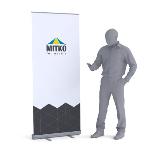 Ekonomiczny rollup Amber 85x200 cm z nadrukiem cyfrowym