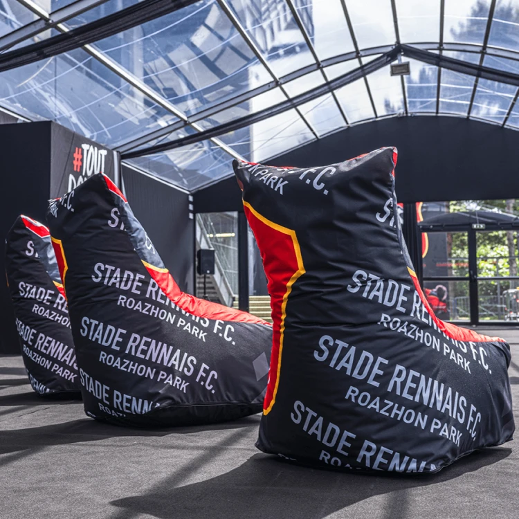 Fotel reklamowy pufa Stade Rennaise