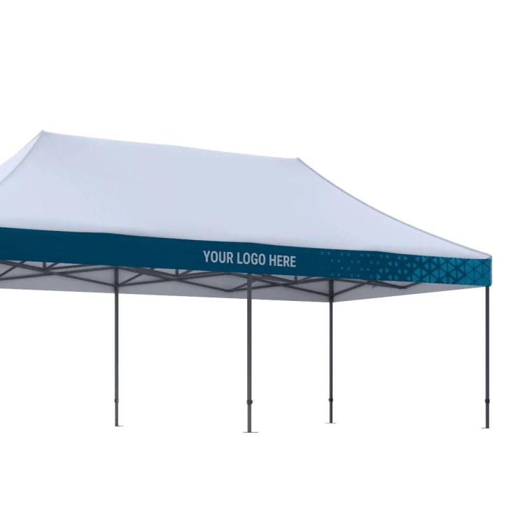 Dach z nadrukiem na 4 falbanach do namiotu ekspresowego 4x8.jpg