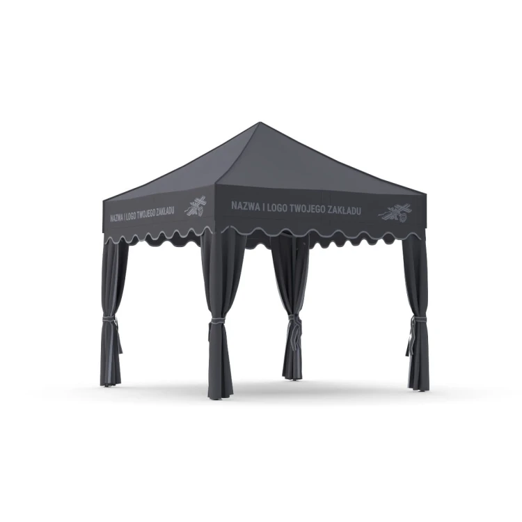 Grafitowy namiot pogrzebowy 3x3