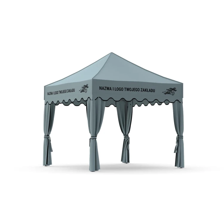 Szary namiot pogrzebowy 3x3