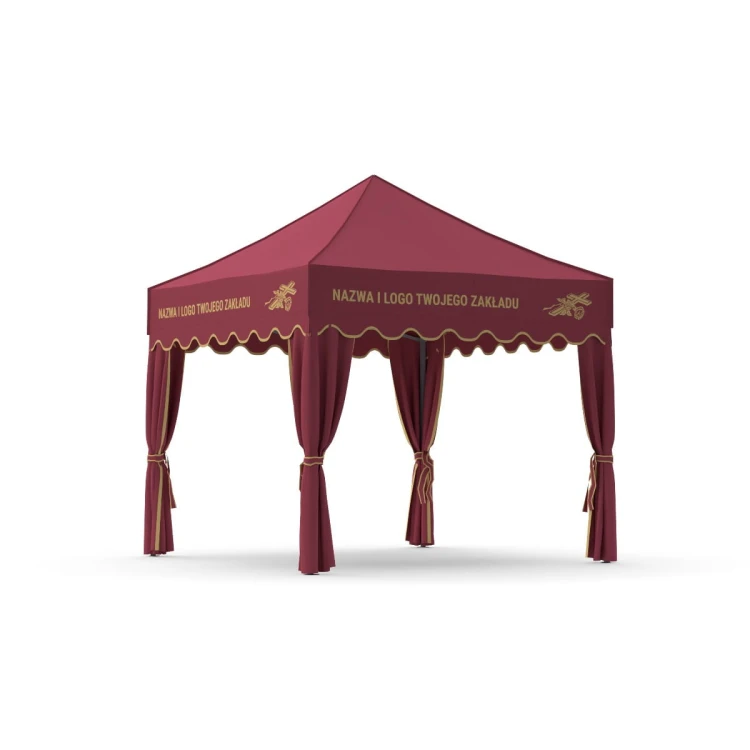 Bordowy namiot pogrzebowy 3x3