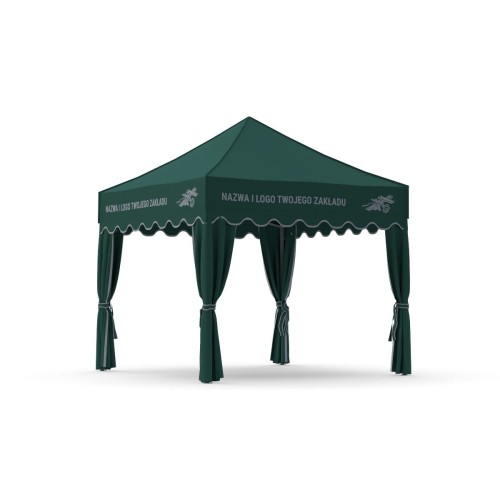 Ciemnozielony namiot pogrzebowy 3x3