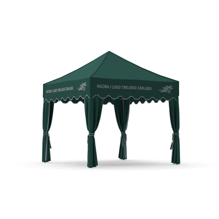 Ciemnozielony namiot pogrzebowy 3x3