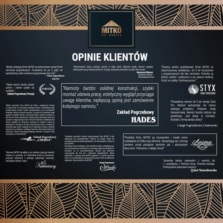 Opinie o namiotach pogrzebowych MITKO