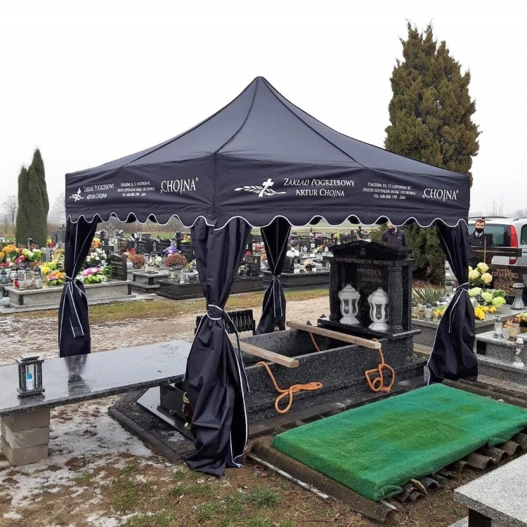 Namiot pogrzebowy 3x3 m z nadrukiem Chojna