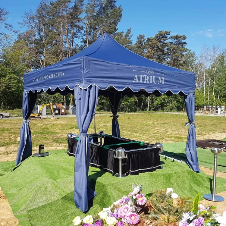 Namiot pogrzebowy 3x3 m z nadrukiem Atrium