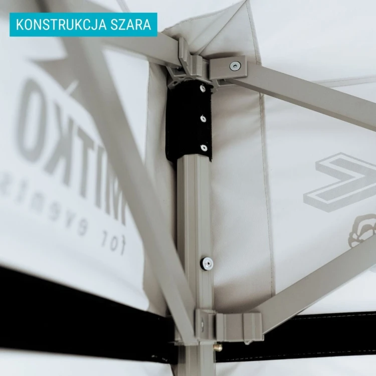 Szara konstrukcja namiotu pogrzebowego - Łącznik szabli