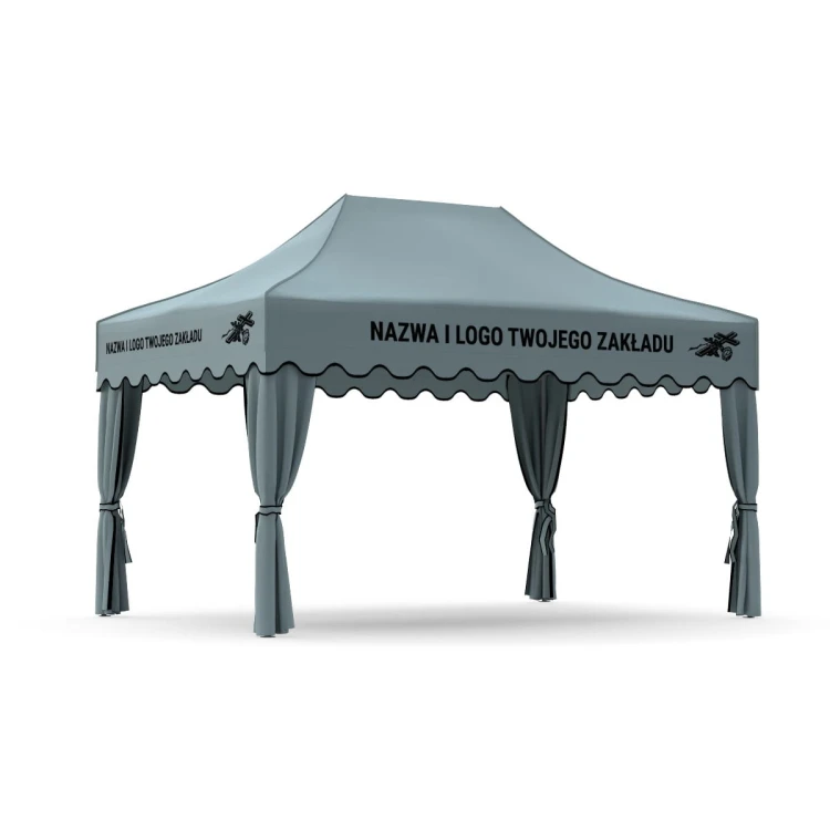 Szary namiot pogrzebowy 3x4,5 m