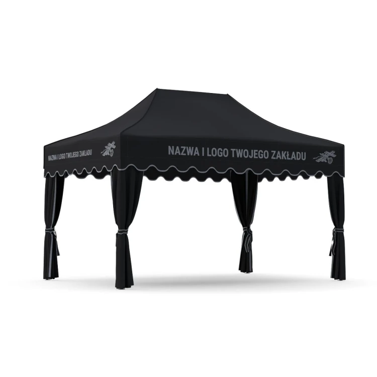 Czarny namiot pogrzebowy 3x4,5 m