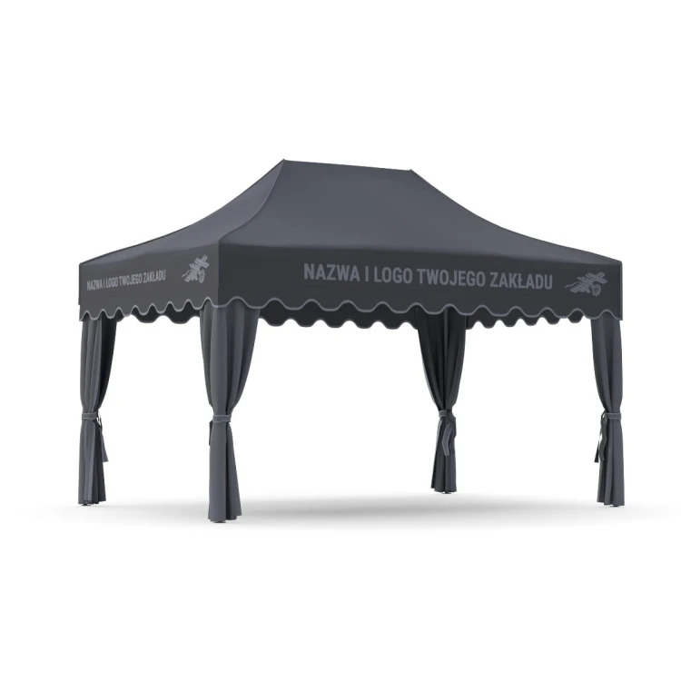 Grafitowy namiot pogrzebowy 3x4,5 m