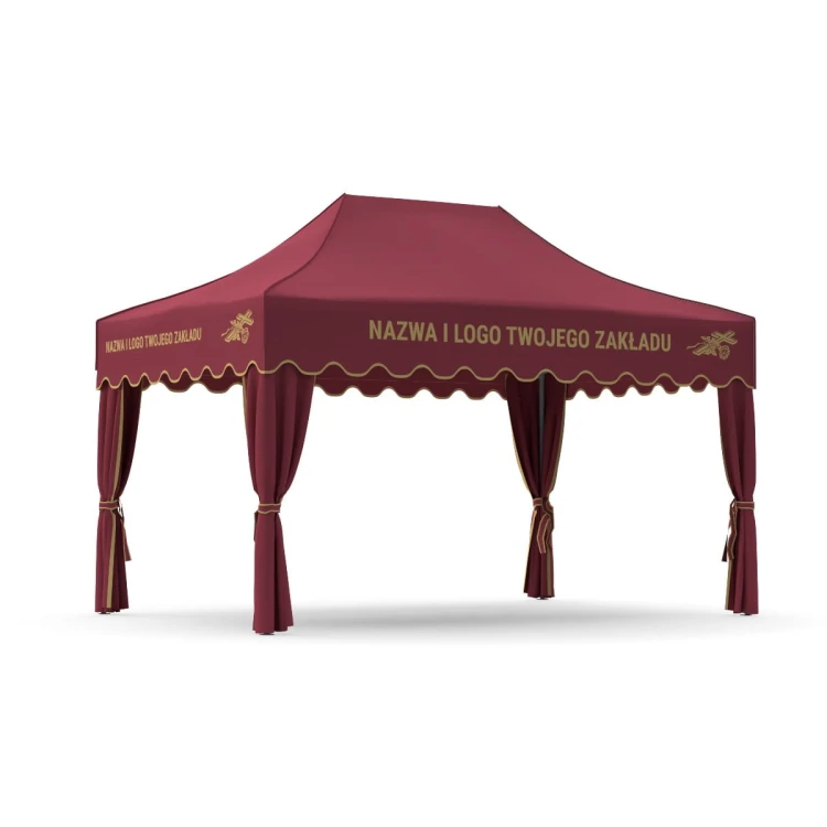 Bordowy namiot pogrzebowy 3x4,5 m