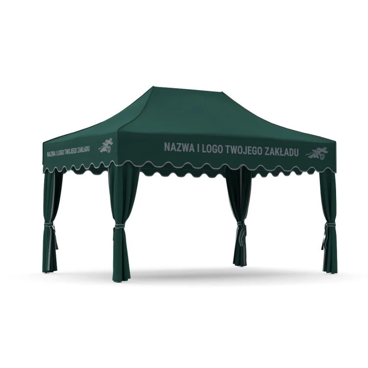 Ciemnozielony namiot pogrzebowy 3x4,5 m