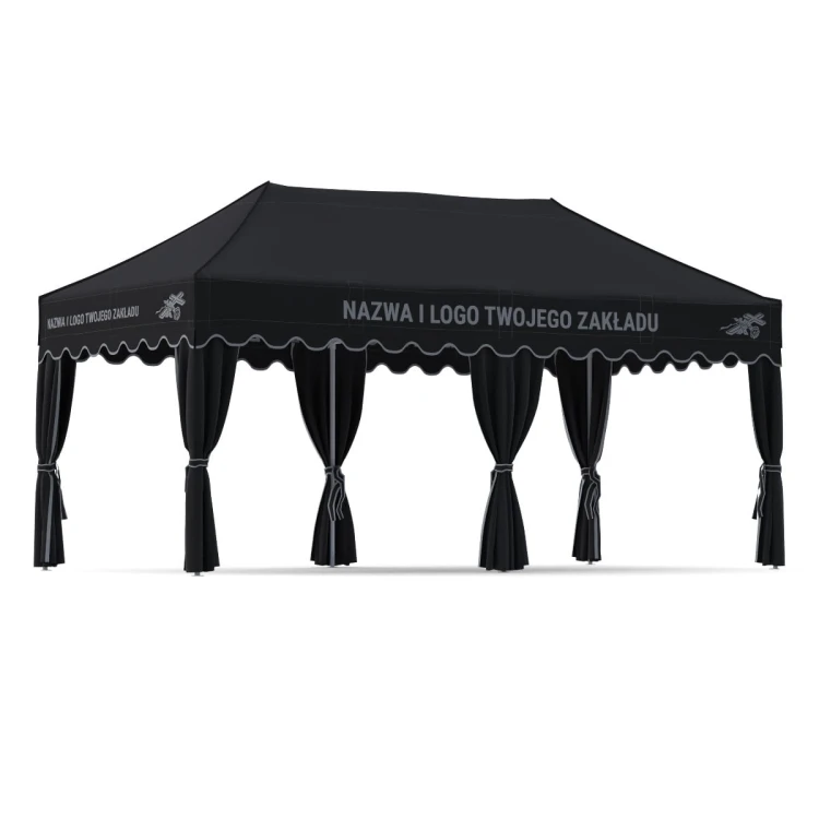 Czarny namiot pogrzebowy 3x6