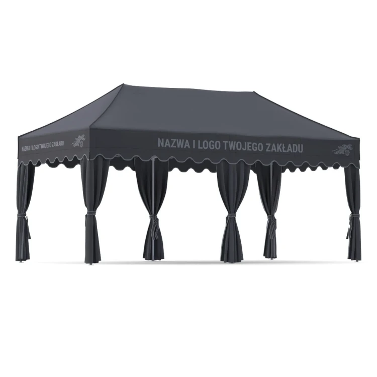 Grafitowy namiot pogrzebowy 3x6