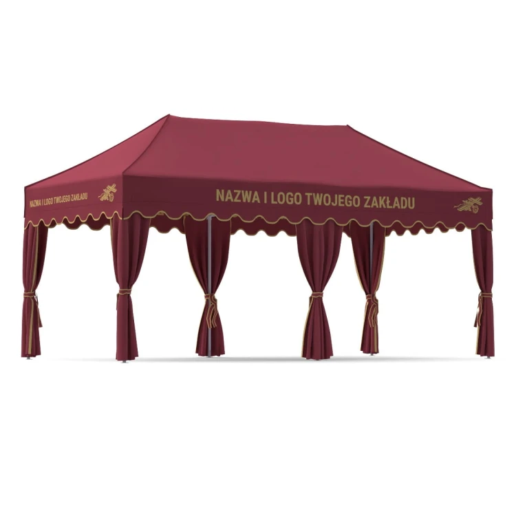 Bordowy namiot pogrzebowy 3x6