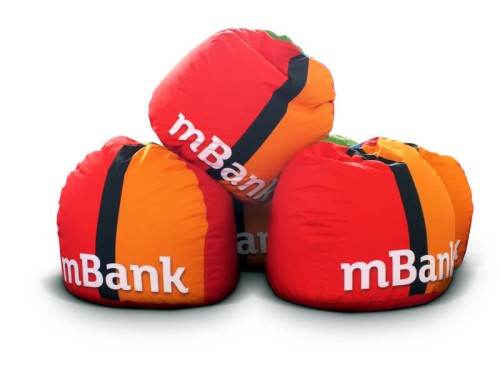 Pufy reklamowe mBank