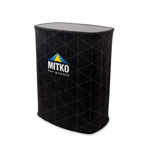 Trybunka reklamowa tekstylna prostokątna z nadrukiem MITKO