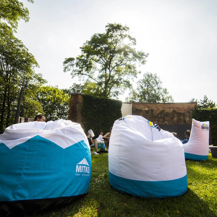 Pufa reklamowa L (100 cm) z dowolnym nadrukiem, POLIESTER