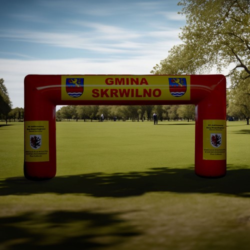 Brama dmuchana startowa Prostokąt z banerami