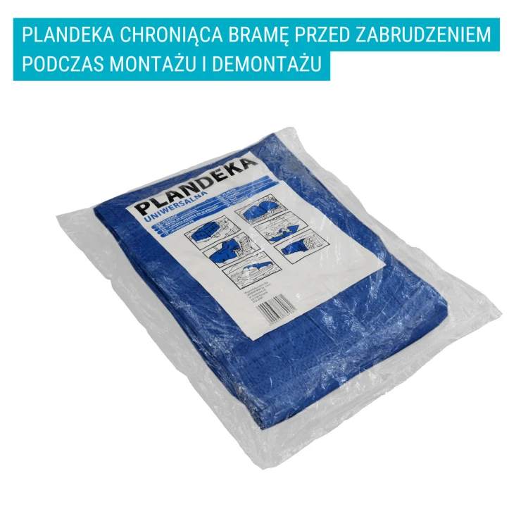 Plandeka do ochrony bramy przed zabrudzeniem