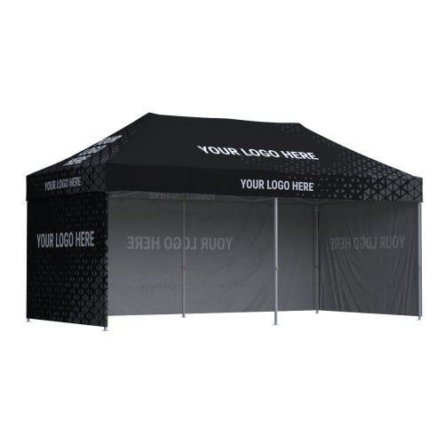 Namiot reklamowy 3x6 Octa Go z nadrukiem, 3 ściany z nadrukiem